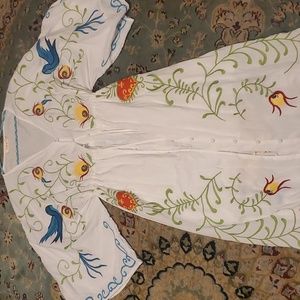 Embroidered boho dress